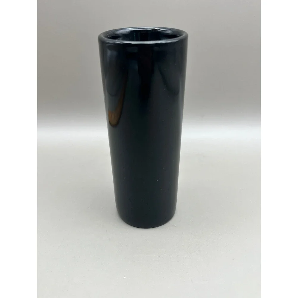 Harley-Davidson New Orleans Louisiana Shot Glass Black Ceramic Tall 4